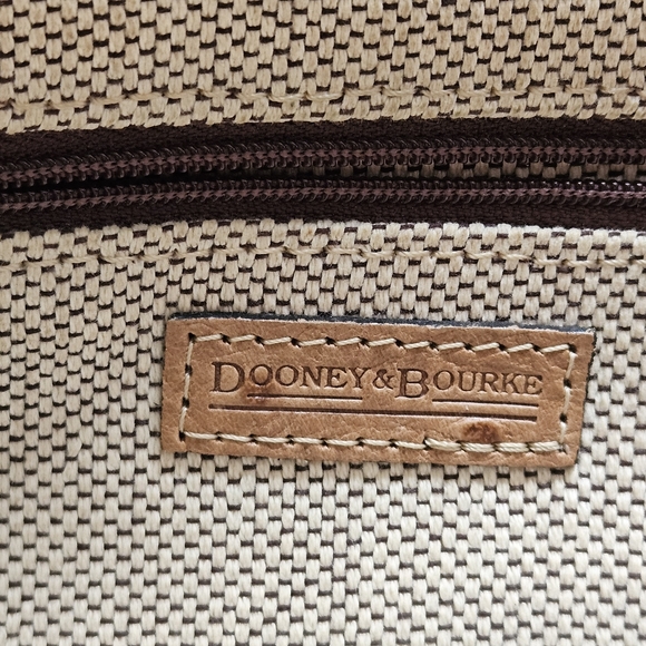 Dooney & Bourke Vintage Embossed Ostrich Leather Double Handle Handbag Cognac - Picture 10 of 15